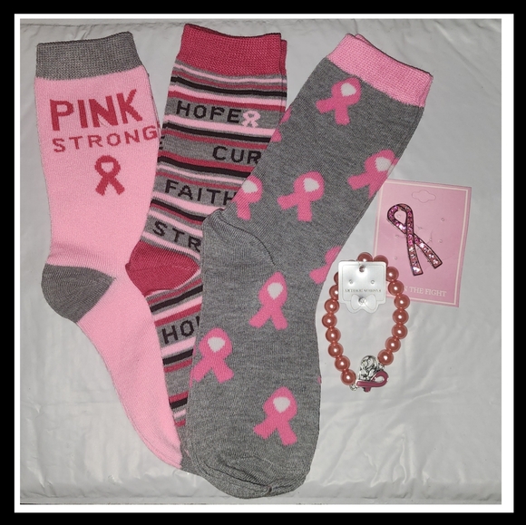 Breast Cancer Awareness Socks Bundle - Picture 1 of 1